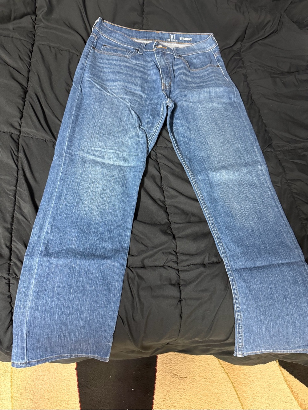 George Men’s Straight-Leg Blue Jeans
